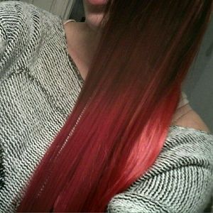 Ombre Hair Extension Brown/Red