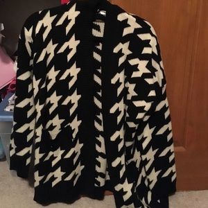 Black and white cardigan