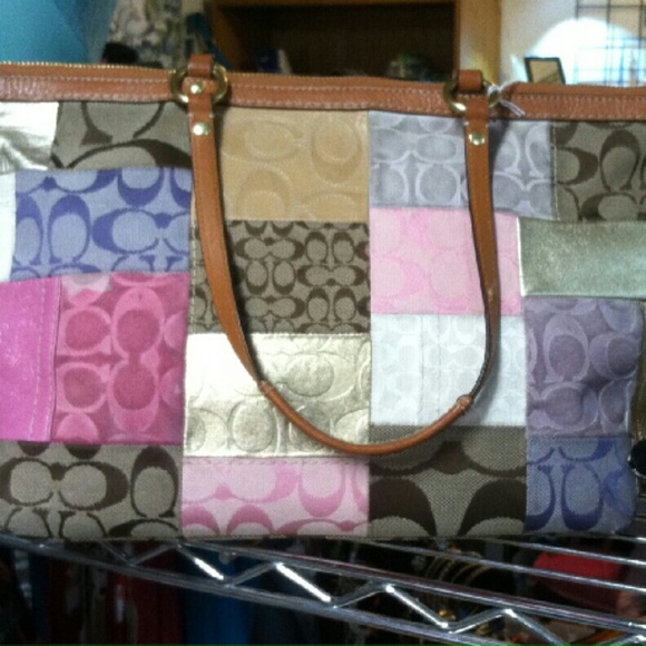 Large patchwork. Coach handbag