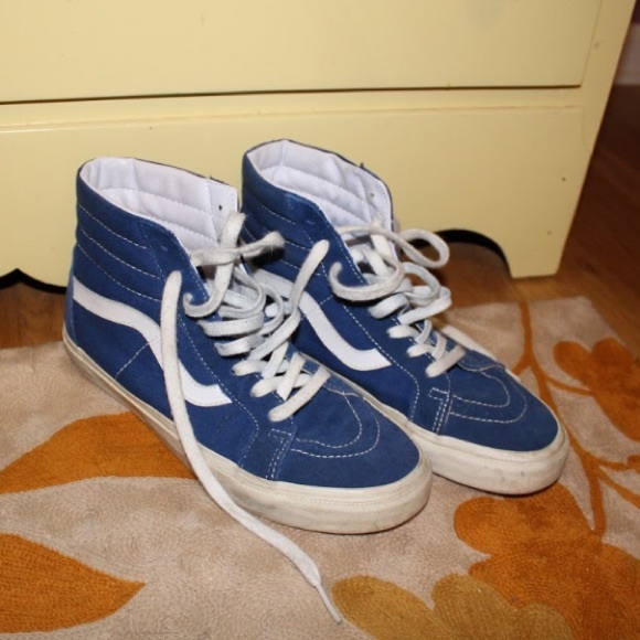 Blue Sk8-Hi Vans