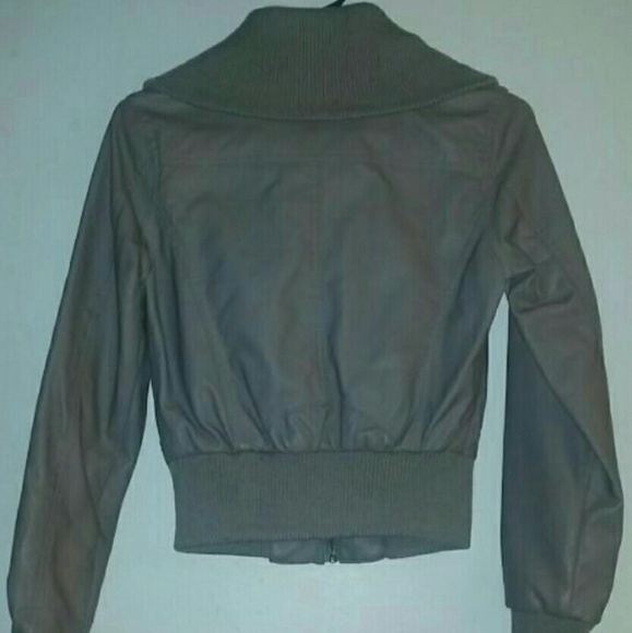Grey Pleather Jacket - Picture 2 of 3