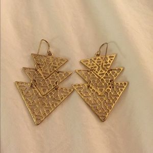 Gold tribal earrings