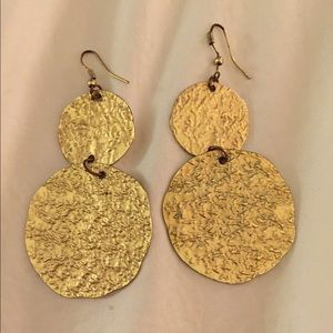 RESERVED ☠ gold circle earrings
