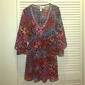 Gorgeous see-through tunic or beach cover-up