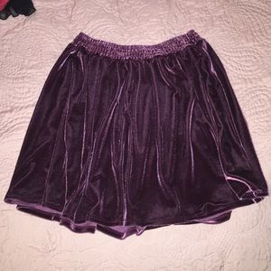 Velvet dark pink skirt