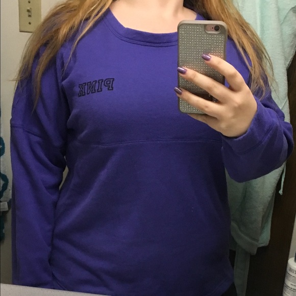 PINK Victoria's Secret Sweaters - Victoria's Secret pink Varsity crew sweater
