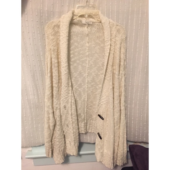 Ivory knitted cardigan