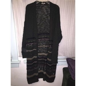 Forrest green, long cardigan