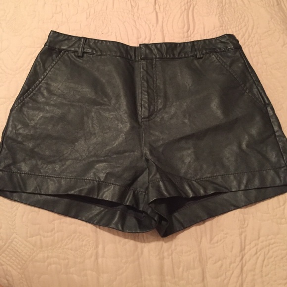 Leather shorts