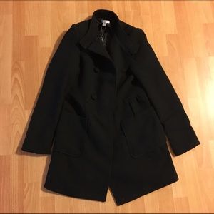 Long Black Peacoat (Cotton On)