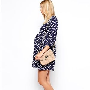 ASOS Maternity wrap dress in bird print