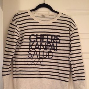 Jcrew "cheers" sweatshirt
