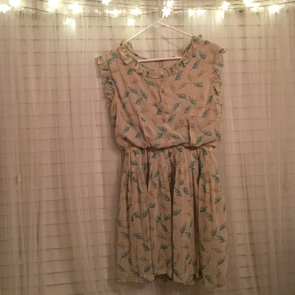 Tan short sleeve dress