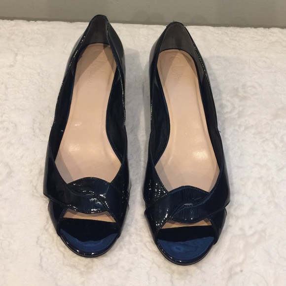 Cole Haan Black Patent Leather Wedge Nike Air Sole