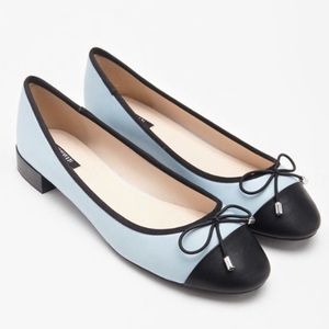 Blue/Black Ballet Flats