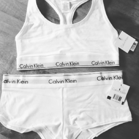 Calvin Klein bralette and hipsters