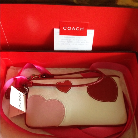 NWT NIB Coach Multi Heart Wristlet Valentine's Day