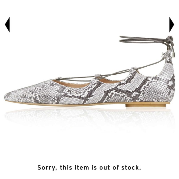 🎉SOLD🎉Topshop Kingdom Snake Effect Lace Up - Picture 2 of 4