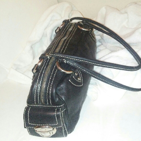 Vintage sexy black leather satchel by Mark Jacobs