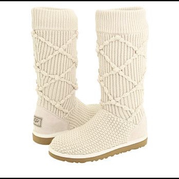 Classic Argyle Cream Knit Uggs