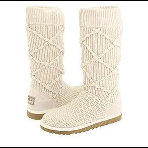 Classic Argyle Cream Knit Uggs