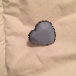 Blue heart ring