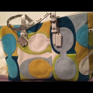 COACH-Optic Suede Gallery Tote- BRAND NEW