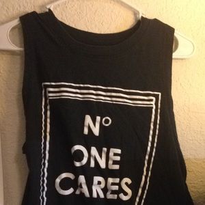 Tank top (cut off) "no one cares"