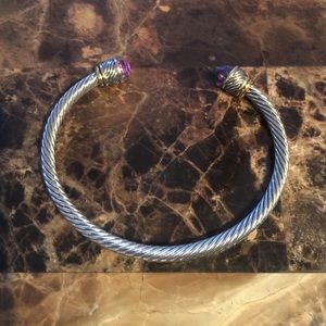 Amethyst color cable bracelet