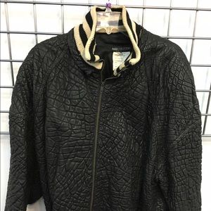 Mario Valentino embossed baseball jacket vintage