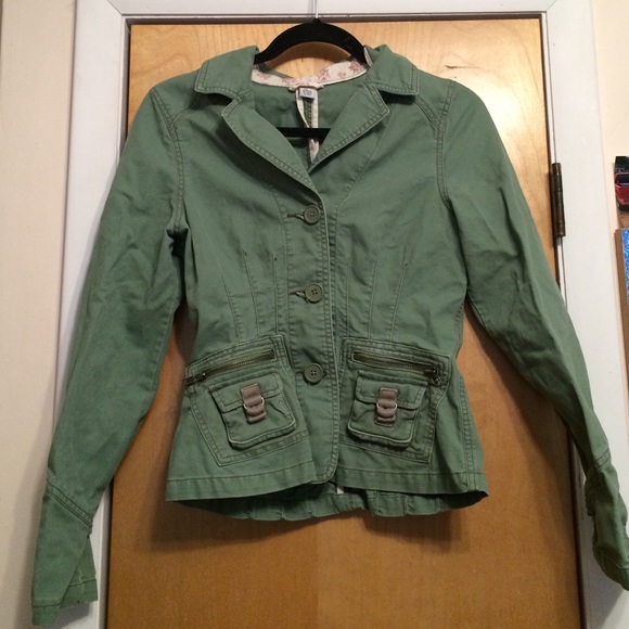 Old Navy Jackets & Blazers - Old Navy Army Moto Jacket