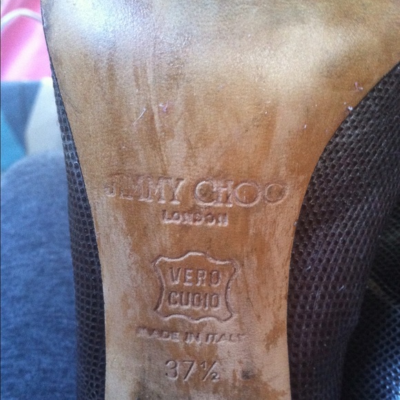 Genuine Jimmy Choo stiletto snakeskin boots - Picture 3 of 4