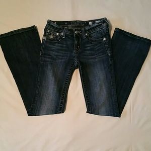 MISS ME SILVER EMBROIDERED RHINESTONE JEANS