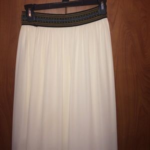 Cream maxi skirt