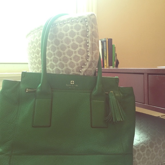 Kate Spade Oden Southport Green Leather Large Bag - Picture 1 of 4