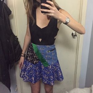 Self Portrait Illusion Flare Dress