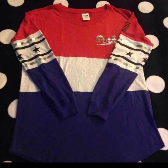 SOLD! Victoria Secret Pink 'Merica Bling Crew - Picture 4 of 4