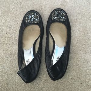 Michael Kors Black Gemstone Flats