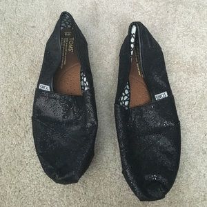 EUC BLACK SEQUIN TOMS