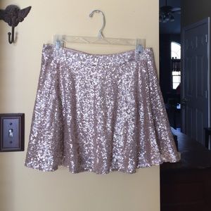 Sequin mini skirt!