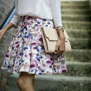 LC Lauren Conrad Skirts - Pink Floral Fit and Flare Scuba Skirt LC Lauren Conrad Skirts - Pink Floral Fit and Flare Scuba Skirt
