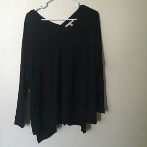 EXPRESS Black Tunic Long-Sleeved Top
