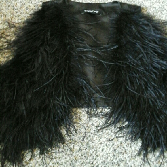 Bebe Feathered Vest