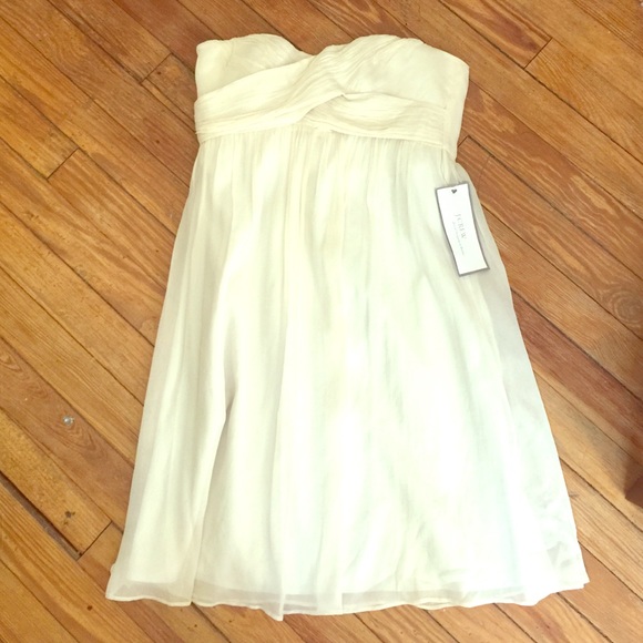 J. Crew Special Occasion Cream Strapless Cocktail - Picture 1 of 3