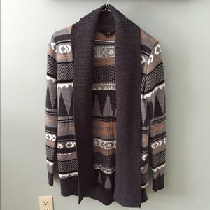 Jack Aztec print open cardigan