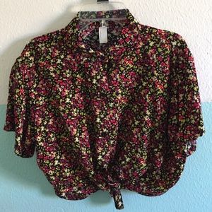 Floral American apparel crop top