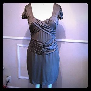 Bebe Olive green dress with side zipper