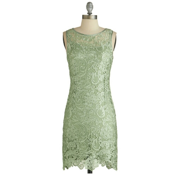 Mint green lace ModCloth dress