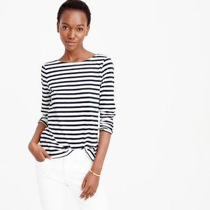 NWOT Jcrew Striped Boatneck Top