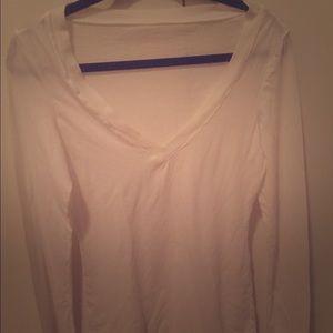 James Perse, simple long sleeved white jersey  tee